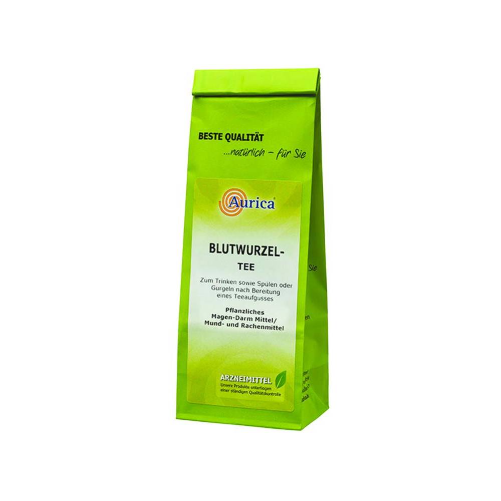 blood root tea 80 g In acute diarrhea, slight mucosal inflammation of the skin in the mouth and throat.