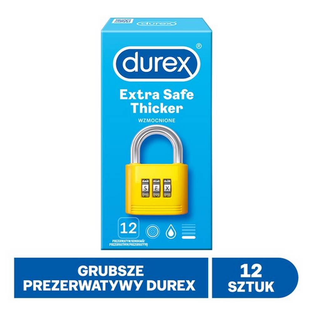 durex extra safe lubricant coated condoms 12 pcs Durex® Extra Safe