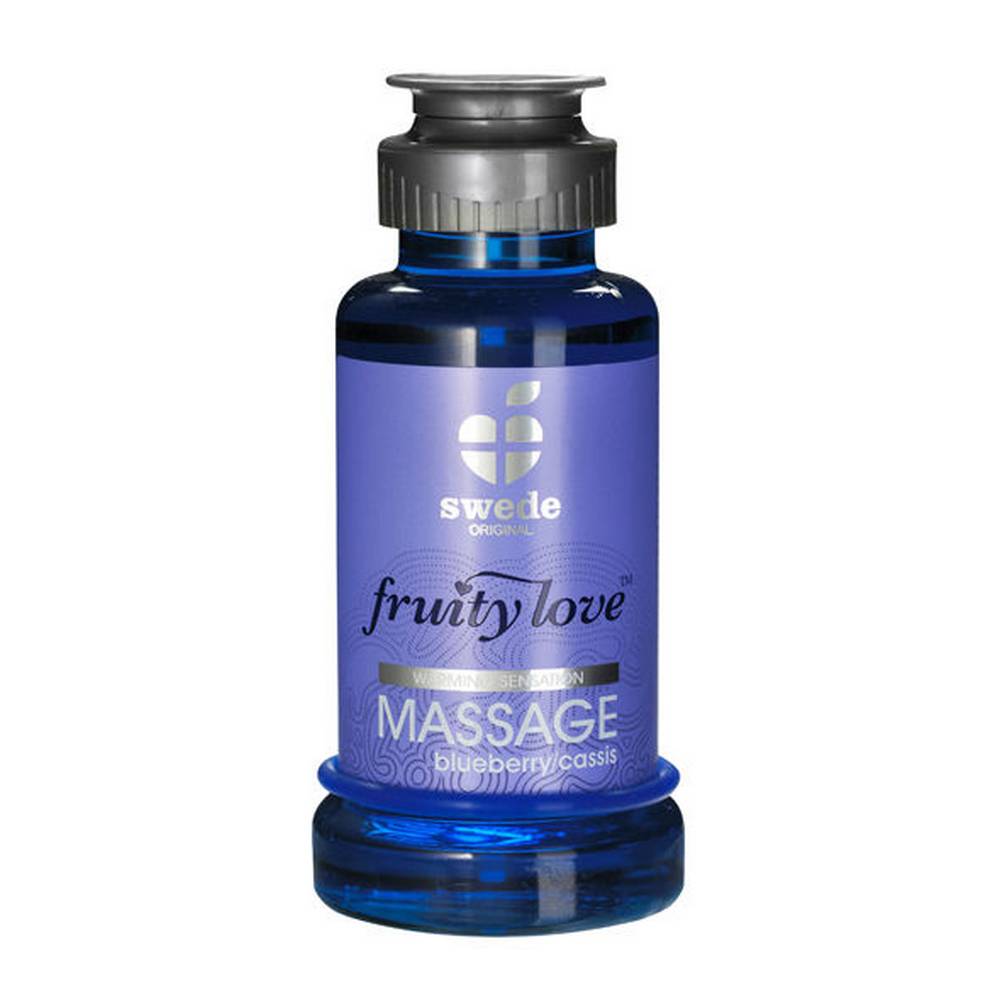 fruity love massage blueberrycassis 100ml Warm water-based body massage oil with a pleasant aroma of blueberry and black currant made only from natural ingredients of the highest quality.