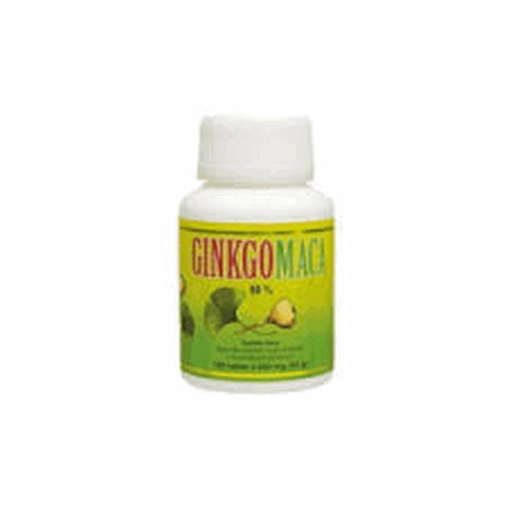 ginkgomaca 100 tbl Dietary supplement of two herbs, which are strong vitalizers and blood vessels.