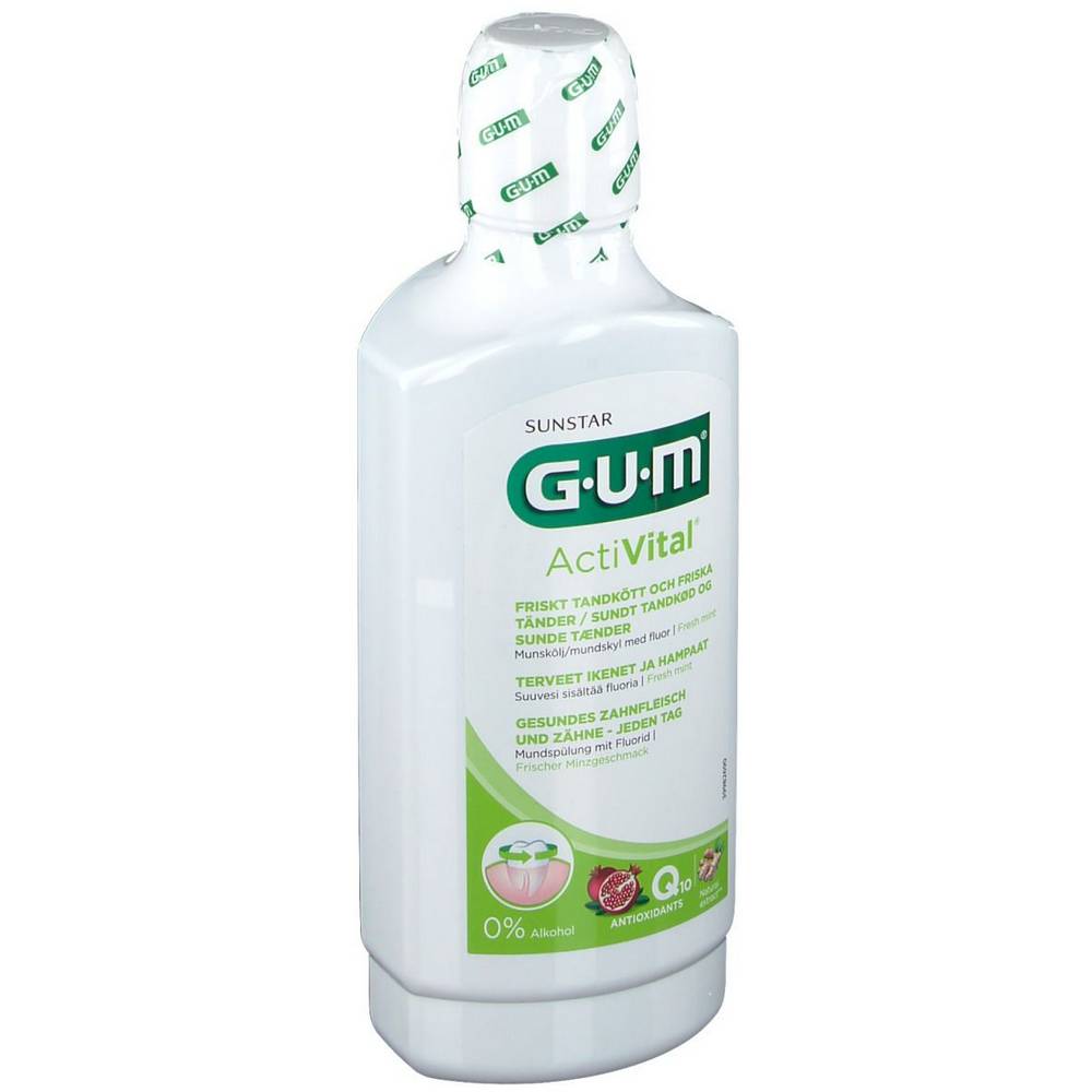 gum activital mouthwash 500 ml Promotes the health of your teeth and gums.