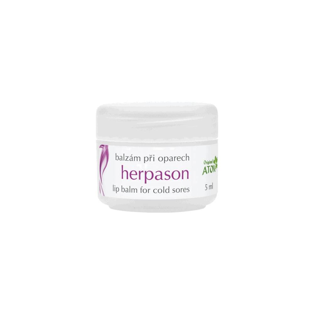 herpason herpes balm 15ml Herpason Herpes Balm was developed to care for the lips when cold sores occur. It regenerates, softens and increases the elasticity of the skin of the lips, thus preventing the herpes from drying out and cracking.