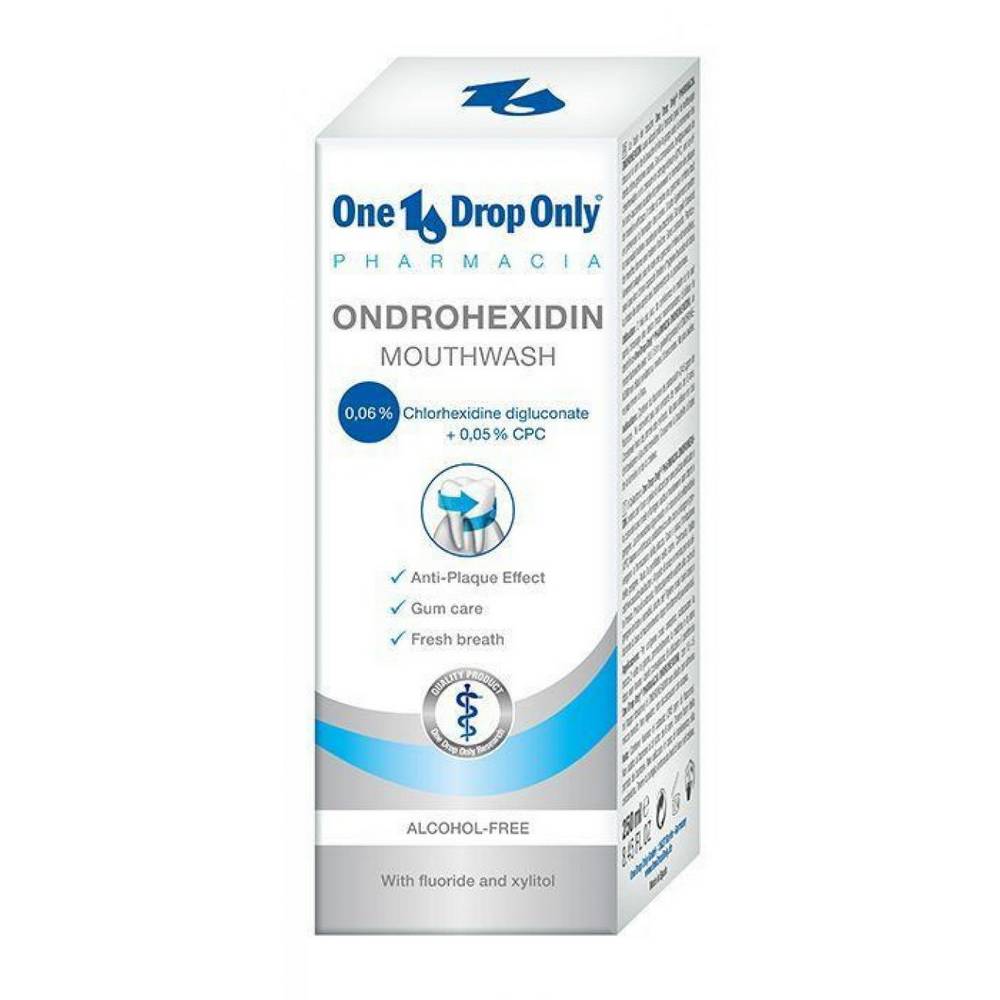 one drop only ondrohexidine mouthwash 250 ml Для мягкой очистки и ухода за полостью рта и горла.