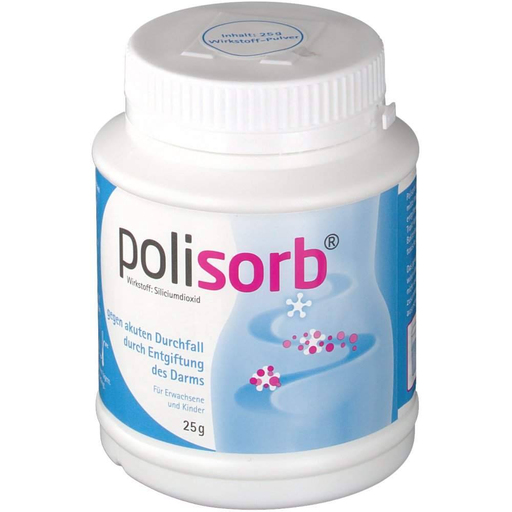polisorb 25 g Against acute diarrhea by detoxifying the bowel.