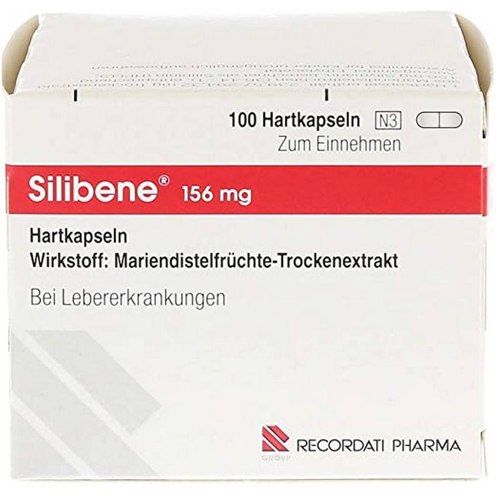 silibene 156 mg 100 For supportive treatment in chronic inflammatory liver liver shrinkage (cirrhosis of the liver) diseases and liver toxins-induced (toxic) liver damage.