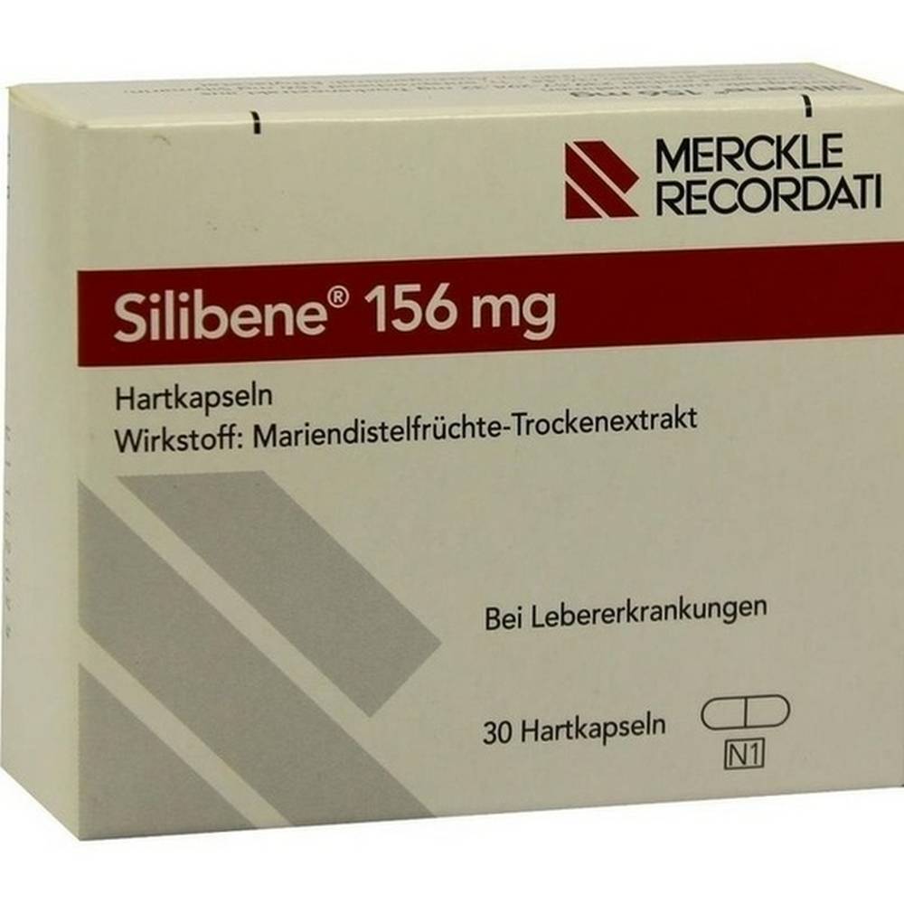 silibene 156 mg 30 For supportive treatment in chronic inflammatory liver liver shrinkage (cirrhosis of the liver) diseases and liver toxins-induced (toxic) liver damage.