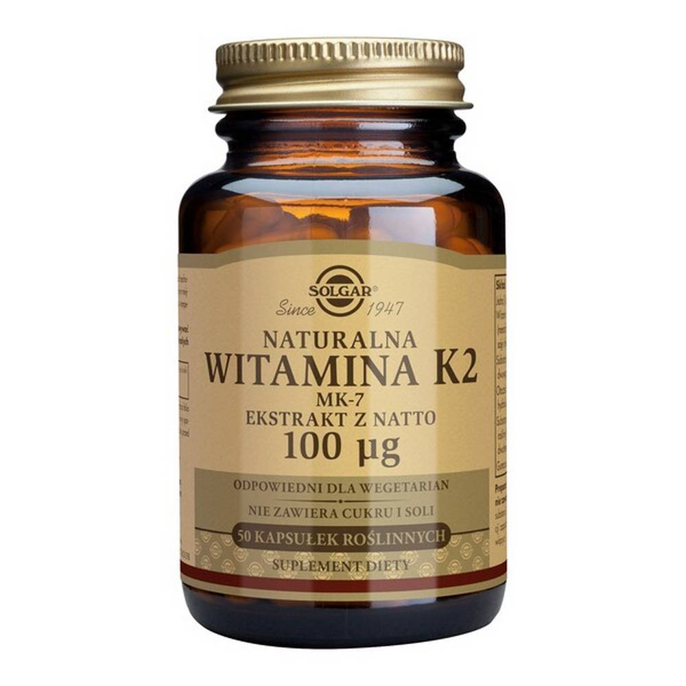 Solgar Natural Vitamin K2 Capsules, 50 Pharmacyapozona