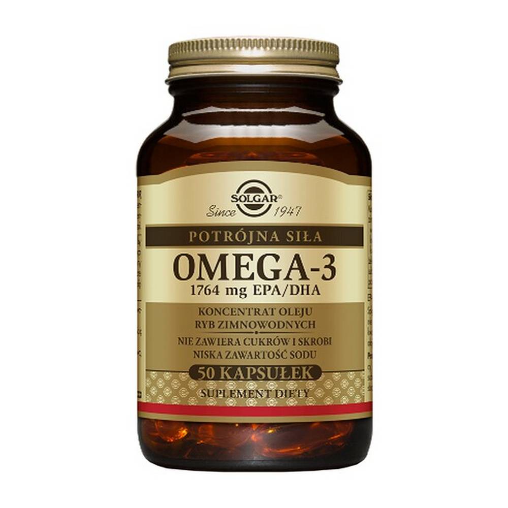 solgar omega 3 1764 mg epa dha capsules 50 Solgar Omega 3 1764 mg EPA / DHA - dietary supplement containing fish oil, EPA and DHA acid. The product is intended for adults. Pregnant women, nursing mothers and people taking medication or ill people should consult a doctor before taking
