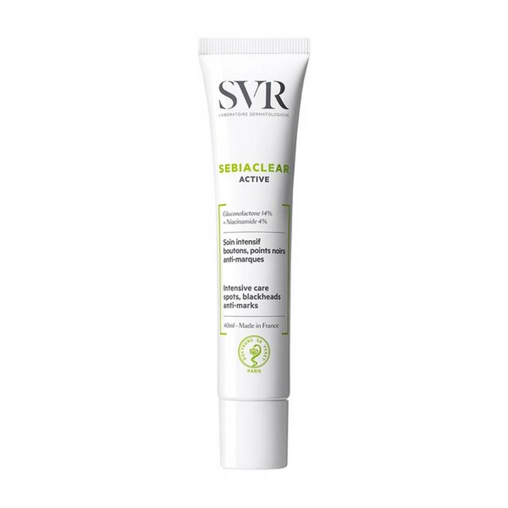 svr sebiaclear active anti acne cream 40 ml Anti-acne cream - for sensitive, combination and oily skin. Moisturizes, mattifies and regulates the secretion of sebum.