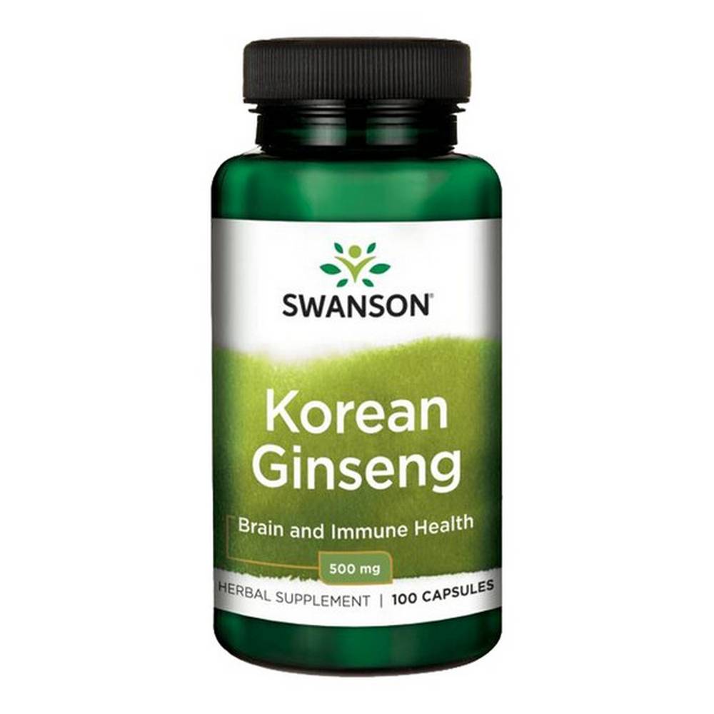 Swanson Korean Ginseng, 500mg, Capsules, 100 Pharmacyapozona