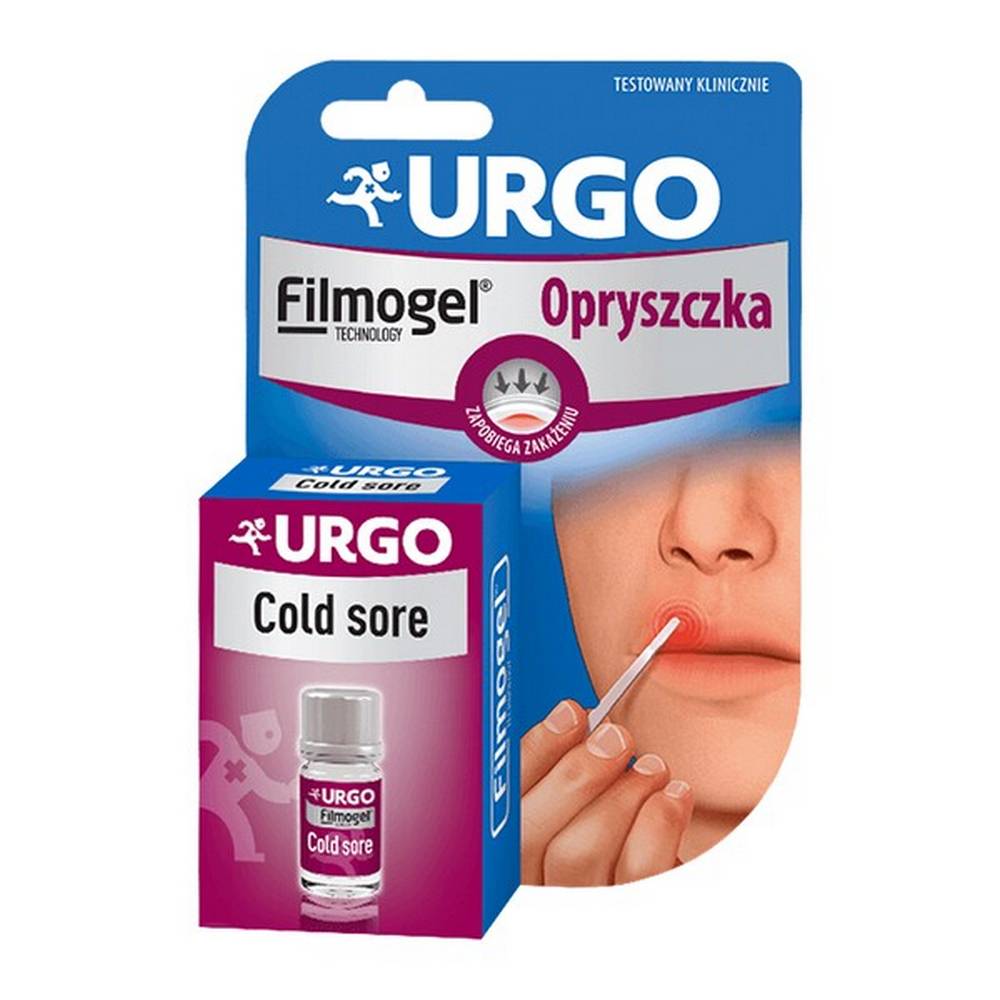 urgo herpes 3 ml URGO Herpes medical device is a therapeutic liquid plaster that works on cold sores at every stage of its development. The product is intended for adults and children over 6 years of age.