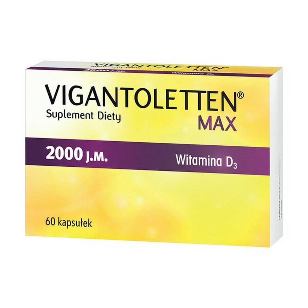 vigantoletten max capsules 60 Vigantoletten Max - a dietary supplement containing vitamin D3 intended for adults. Vitamin D supports the maintenance of healthy bones, supports the proper functioning of muscles, in addition, vitamin D supports the proper functioning of the immune system.