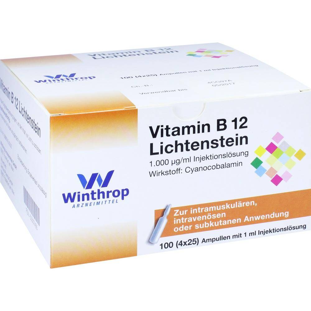 vitamin b12 1000 µg lichtenstein ampoules 100x1 ml Vitamin B12 deficiency, the diet cannot be fixed.