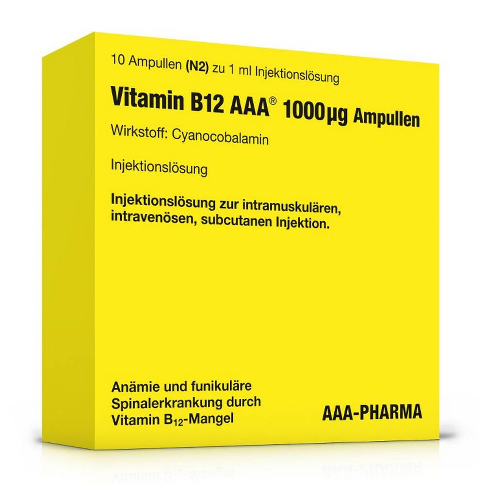 vitamin b12 aaa 1000ug 10x1 ml In The Case Of Vitamin B12 Deficiency.