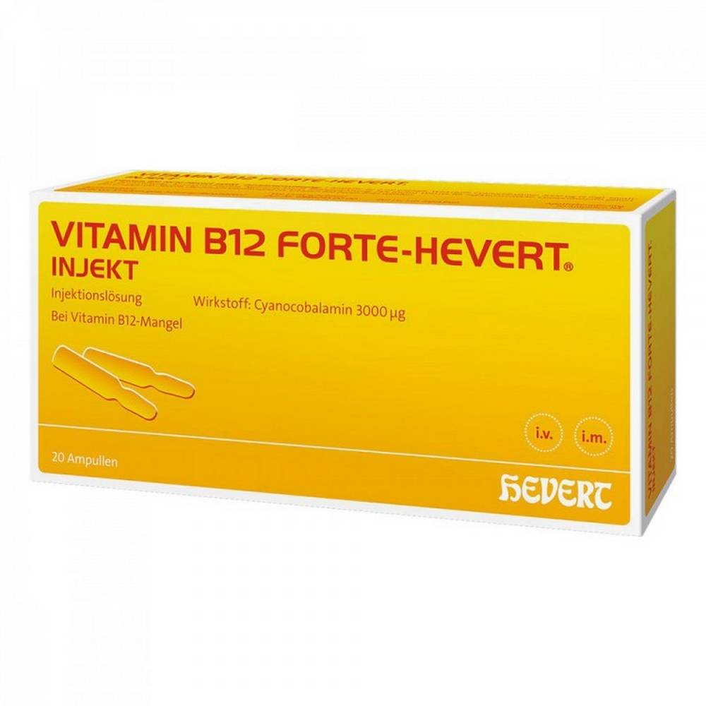 vitamin b12 forte hevert injectable ampoules 20x2 ml Vitamin Supplement, Ampoules.