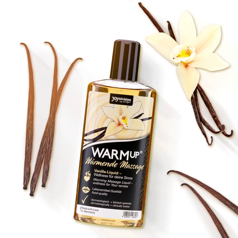 warmup vanilla massage oil 150ml One of the highest quality massage oils on the market! The oil has an excellent flavor and aroma of vanilla.