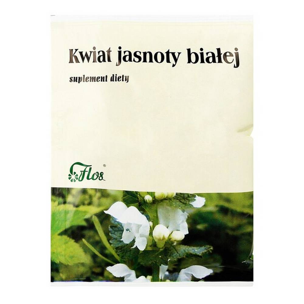 white jasmine flower loose herb 25 g White jasmine flower - a dietary supplement containing dried white jasmine flower (Lamii albi flos). The product is intended for adults. Do not exceed the recommended daily dose.