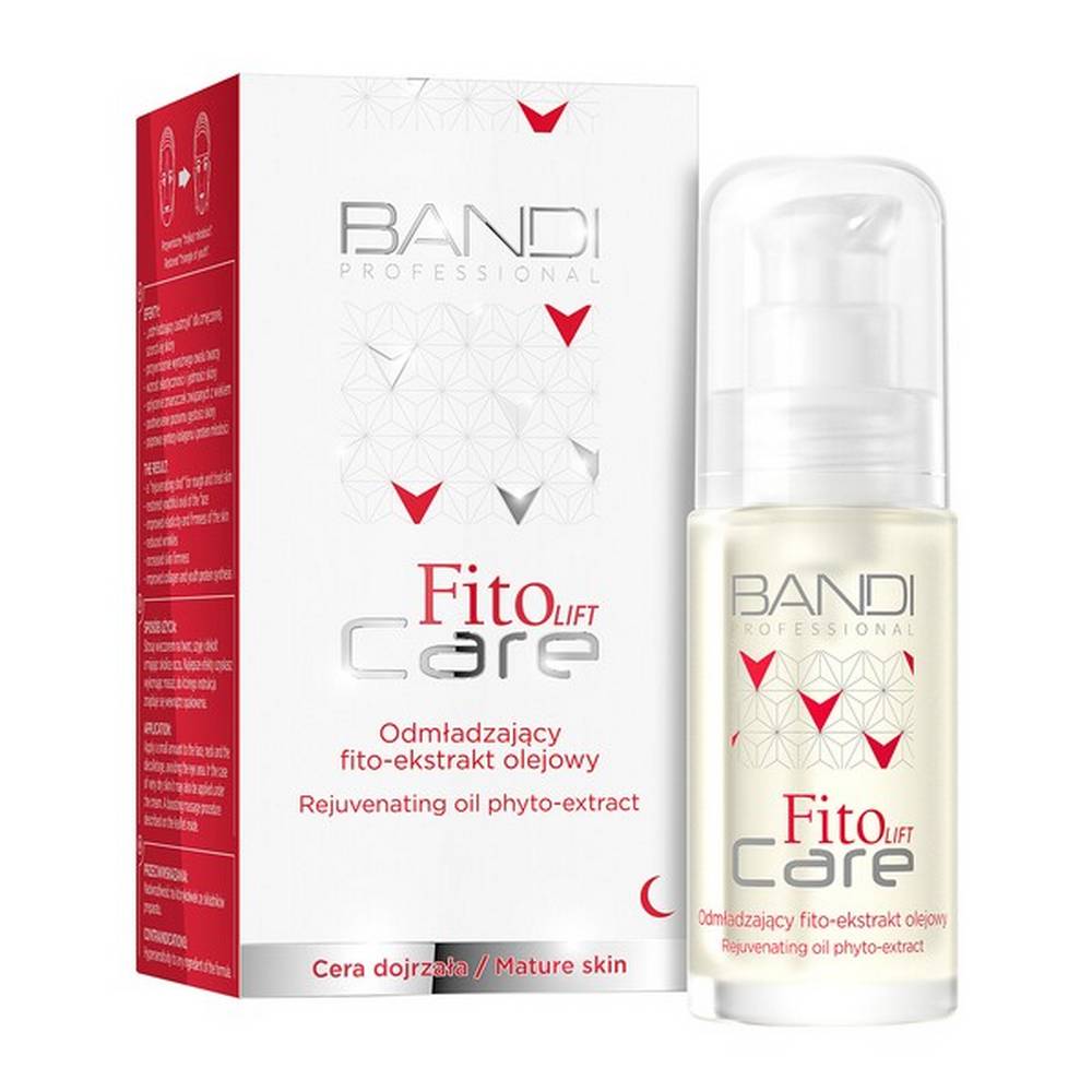 bandi fitolift care rejuvenating phyto oil extract 30 ml Rejuvenating oil phyto-extract - intended for mature skin. Firms, improves the oval of the face. Concentrated care based on precious vegetable oils. "Rejuvenating injection" for tired, rough skin. Improves the oval of the face.