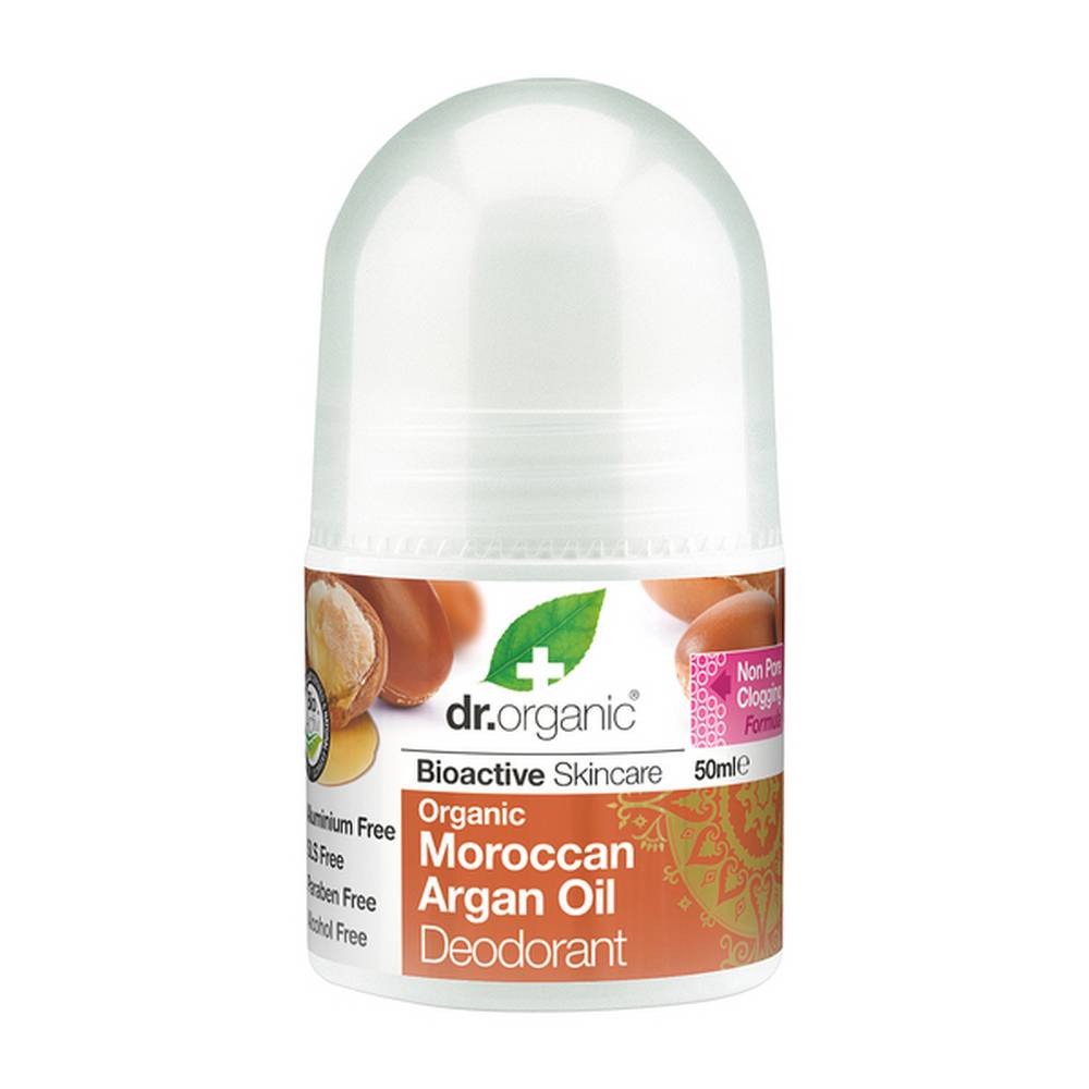 dr organic argan deodorant with argan oil 50 ml Argan oil deodorant - a delicate cosmetic in the form of a roll-on, it contains organic Moroccan argan oil and a composition of organic oils and extracts with care properties. The deodorant works for a long time without causing irritation.