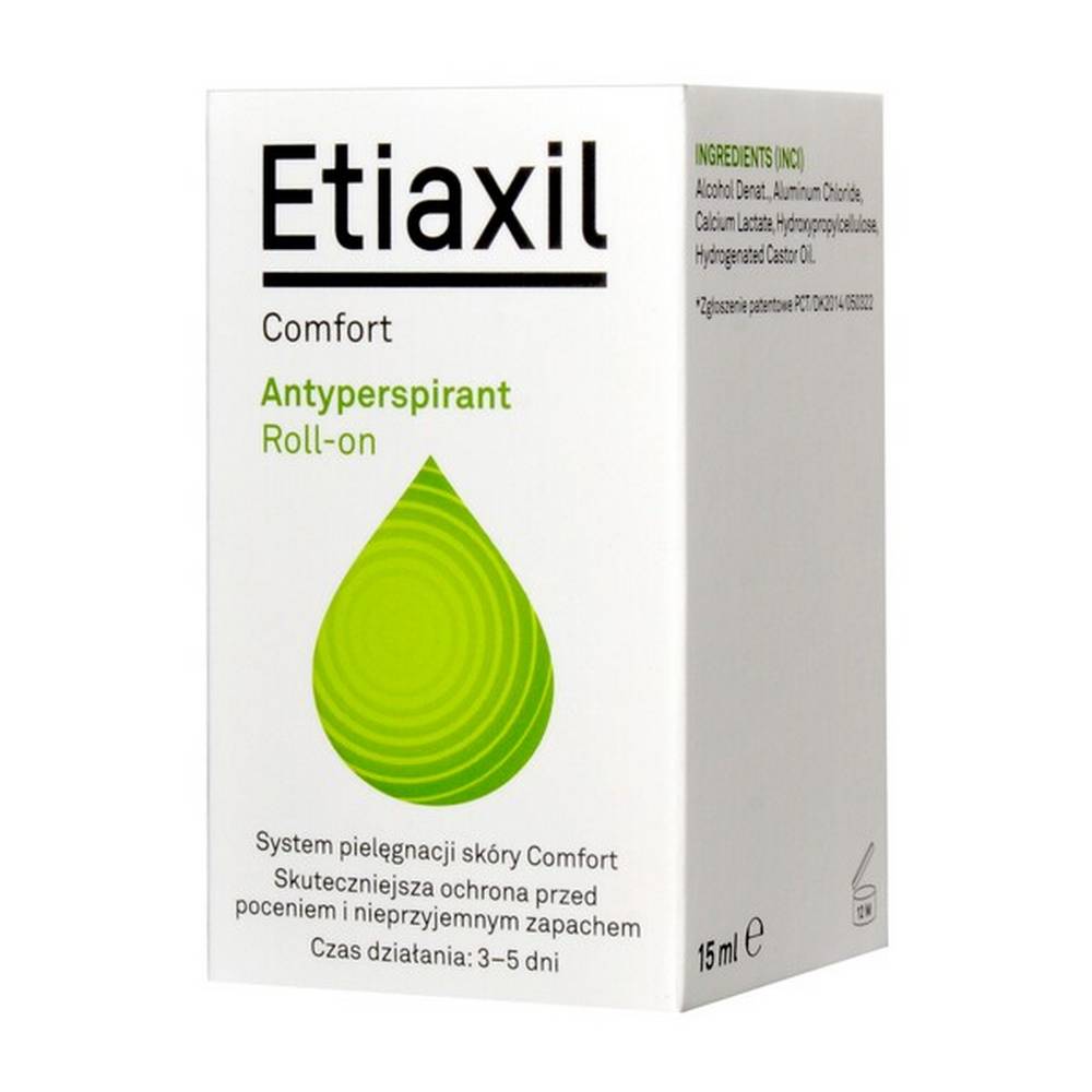 etiaxil comfort roll on antiperspirant 15 ml Шариковый антиперспирант - обеспечивает длительную защиту от пота.