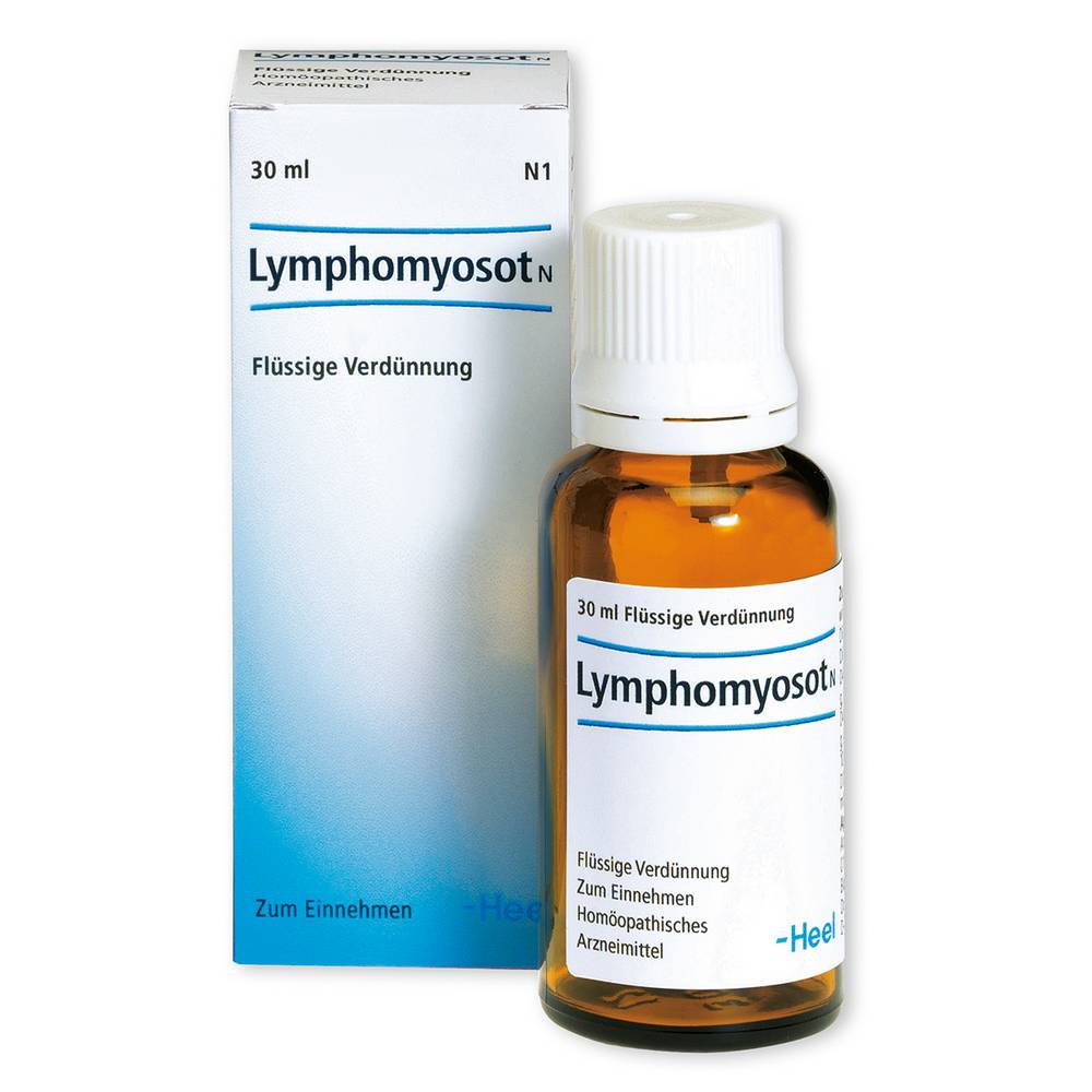 lymphomyosot n 30 ml Areas of application: If there is a tendency towards edema formation (fluid accumulation in the tissue) and susceptibility to infection.