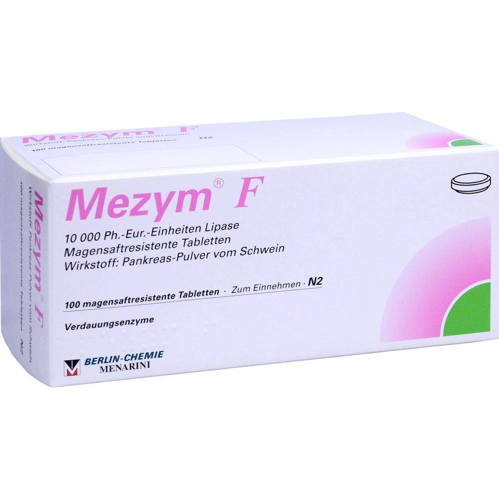 mezym f 100 In case of malfunction of the pancreas