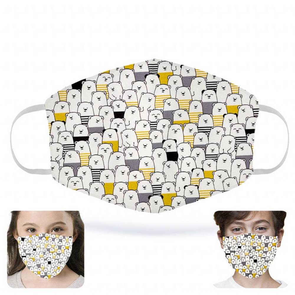 pa6 kids mask ag teddy bears Улавливает и уничтожает вирусы и бактерии с эффективностью 99%