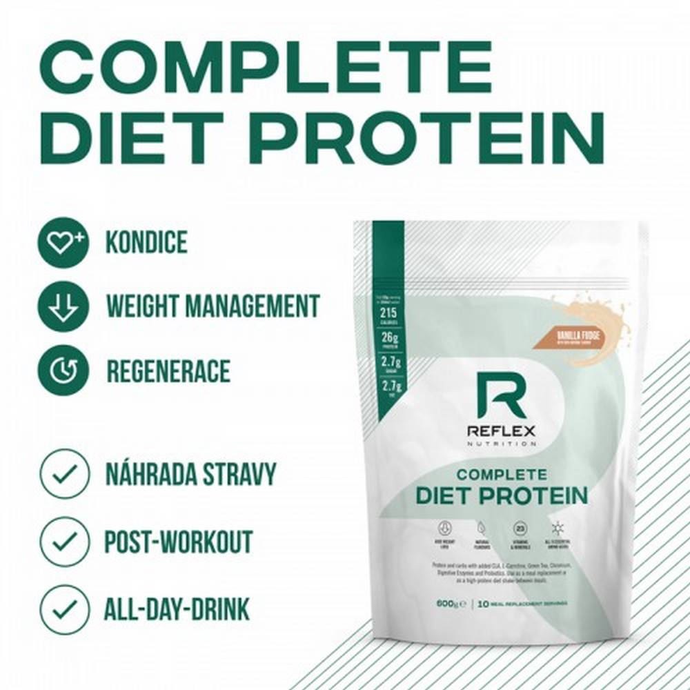 reflex nutrition complete diet protein jahoda a malina 600 Sports nutrition