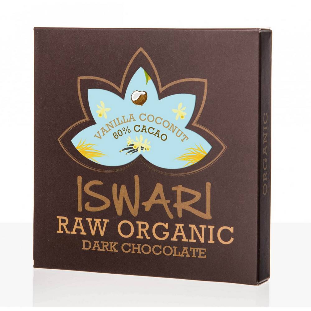 iswari chocolate coconut cream vanilla 60 bio 75 Exclusive taste