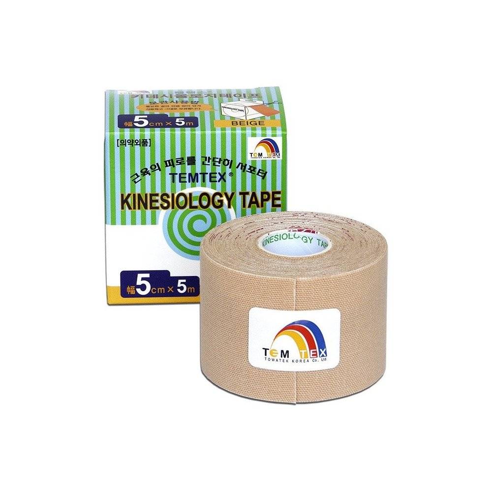 temtex kinesio tape classic beige 5 cm x 5 m Охлаждающие повязки