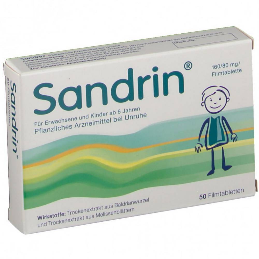 sandrin film coated tablets 50 Седативные средства
